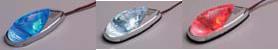 K&S Technologies 25-9500B LED Flush-Mount Mini Marker Lights - Bolt Mount - Chrome/Blue LED