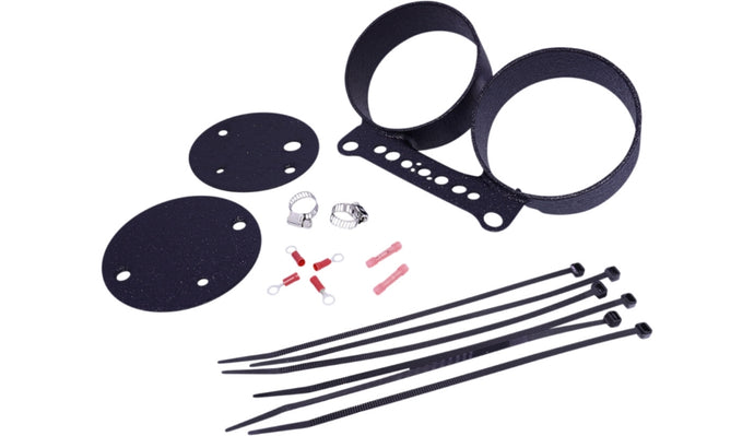 Drag Specialties 2210-0545 Gauge Bracket - Dual - Wrinkle Black