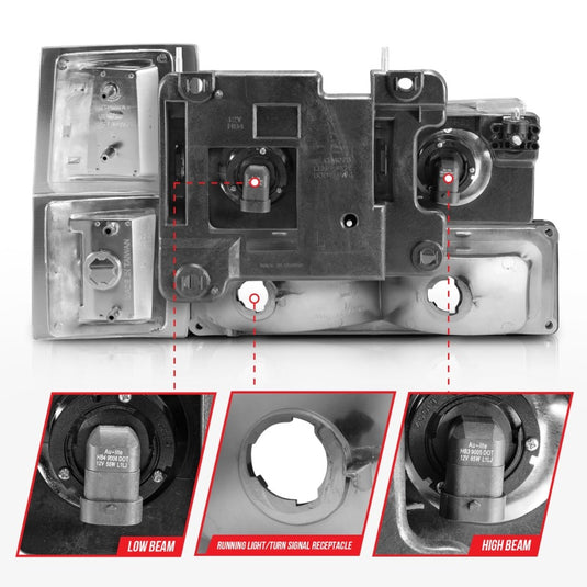 Anzo 111506 ANZ Crystal Headlights