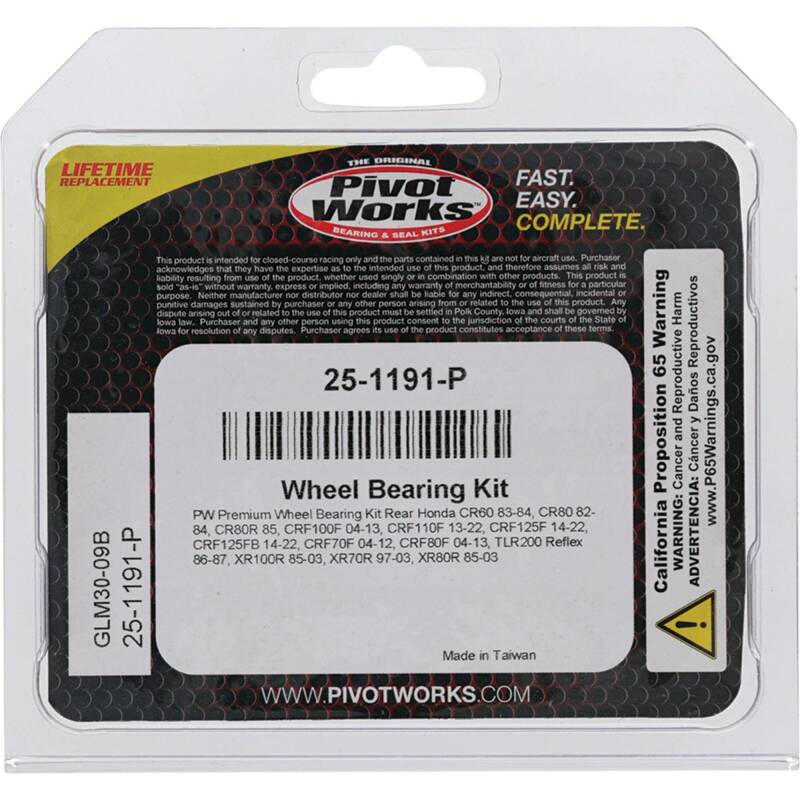Load image into Gallery viewer, Pivot Works 25-1191-P PIV Wheel Bearing Kit
