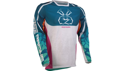 Moose Offroad Sahara Jersey (Medium, Teal/Orange/Pink)