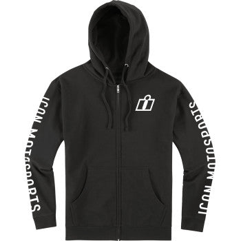 Icon Clasicon Zip Hoodie (Small, Black)