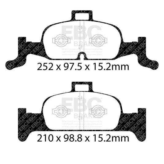 Ebc DP42290R EBC Yellowstuff Brake Pad Sets