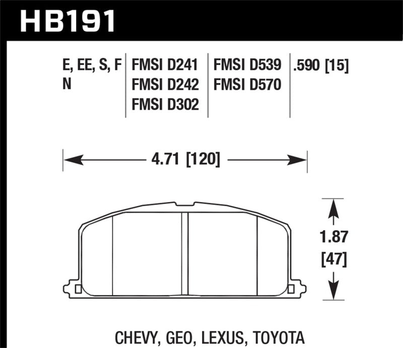 Load image into Gallery viewer, Hawk Performance HB191N.590 HAWK HP+ Brake Pad Sets
