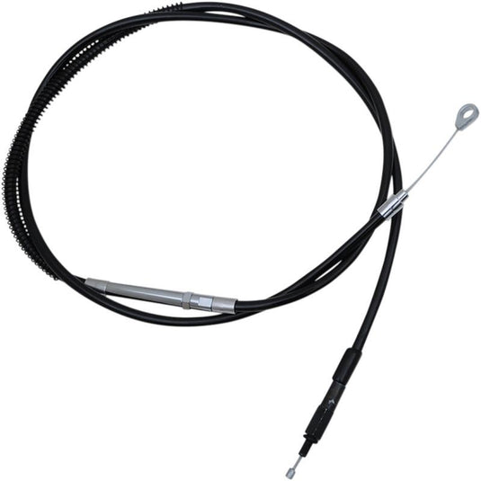 La Choppers LA-8152C19B Clutch Line - Black Vinyl/Stainless Braided