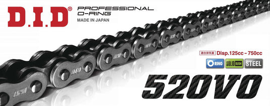 D.I.D 520VOX118FB 520VO Pro V Series O-Ring Chain - 118 Links - Natural