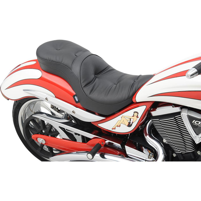 Drag Specialties 0810-1577 Low Profile Touring Seat with Backrest Option - Pillow