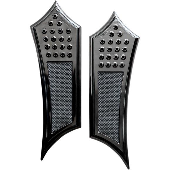 Accutronix FBF91-DIB Extended Drilled Instigator Floorboards - Rubber Heel - Black
