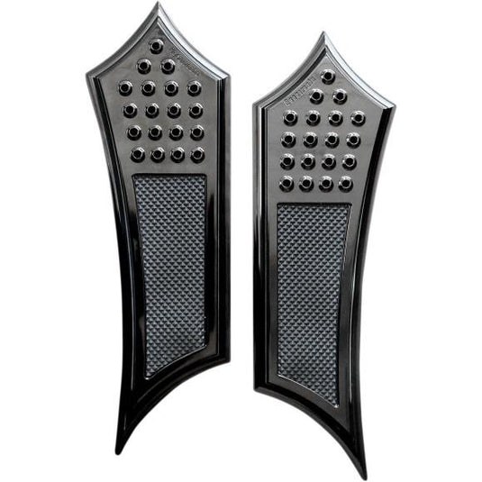 Accutronix FBF91-DIB Extended Drilled Instigator Floorboards - Rubber Heel - Black