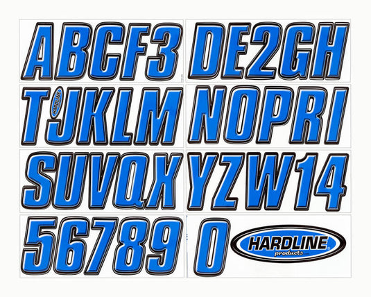 Hardline BLBLK800 HRL Registration Letters