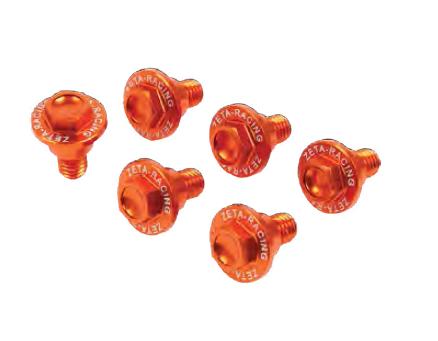 Zeta ZE88-9503 Fork Guard Bolts - Orange
