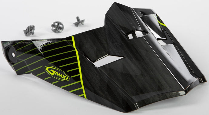G-Max Visor with Screws for MX-46Y Colfax Youth Helmets - Black/Hi-Vis Yellow - Sm-Lg