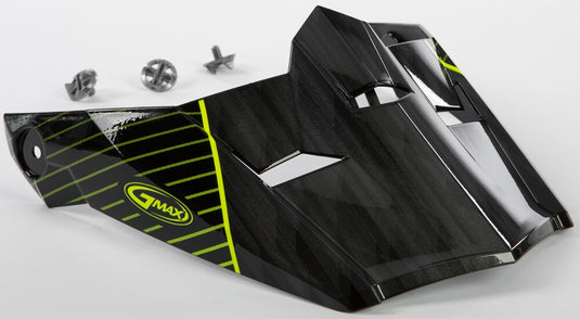 G-Max Visor with Screws for MX-46Y Colfax Youth Helmets - Black/Hi-Vis Yellow - Sm-Lg