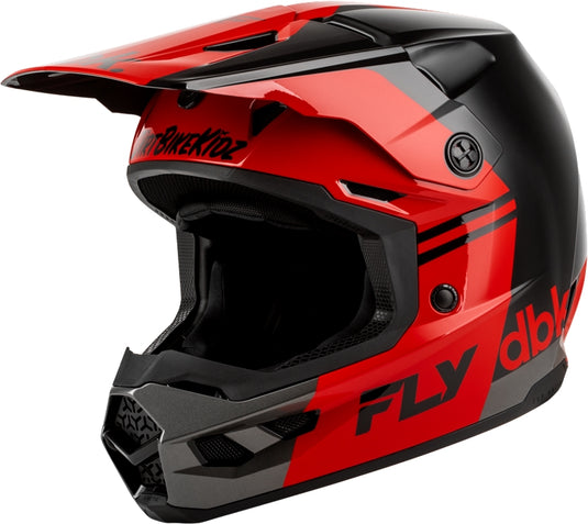 Fly Racing Kinetic DBK Helmet (Large, Black/Red/Gray)