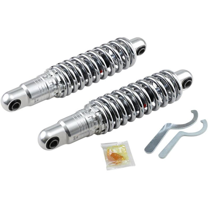 Drag Specialties 1310-1665 Premium Ride-Height Heavy Duty Adjustable Shocks - 12in. - Chrome