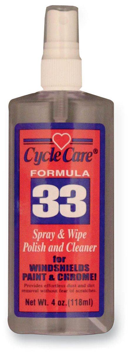 Cycle Care Formulas 33004 Formula 33 Spray and Wipe, Dry Detailer and Bug Remover - 4oz. Spray