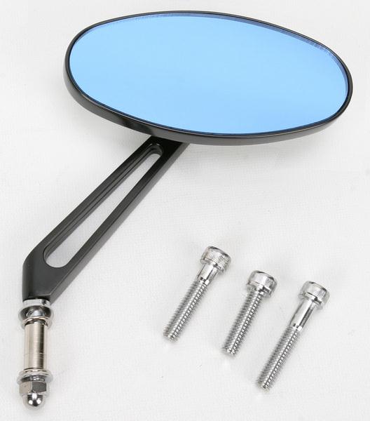 Drag Specialties 0640-0287 Blue Sapphire Stealth I Black Mirror (ea.)