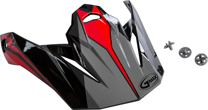 G-Max Visor for MX-86 Revoke Helmet - Black/Red
