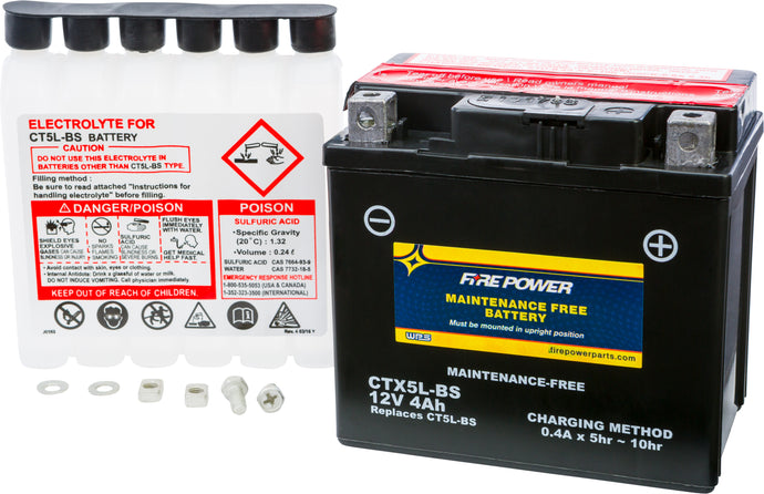 Fire Power CTX5L-BS Sealed AGM Battery