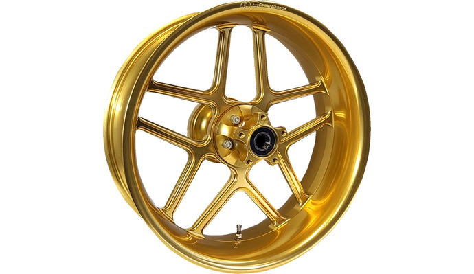 Rc Components 176-140G-RC Laguna Aluminium Rear Wheel - Single Disc - Gold - 17in. x 6.25in.