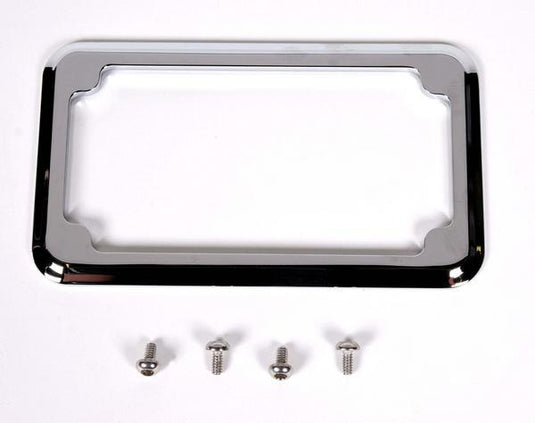 Cycle Visions CV-4615 Beveled License Plate Frame - Chrome