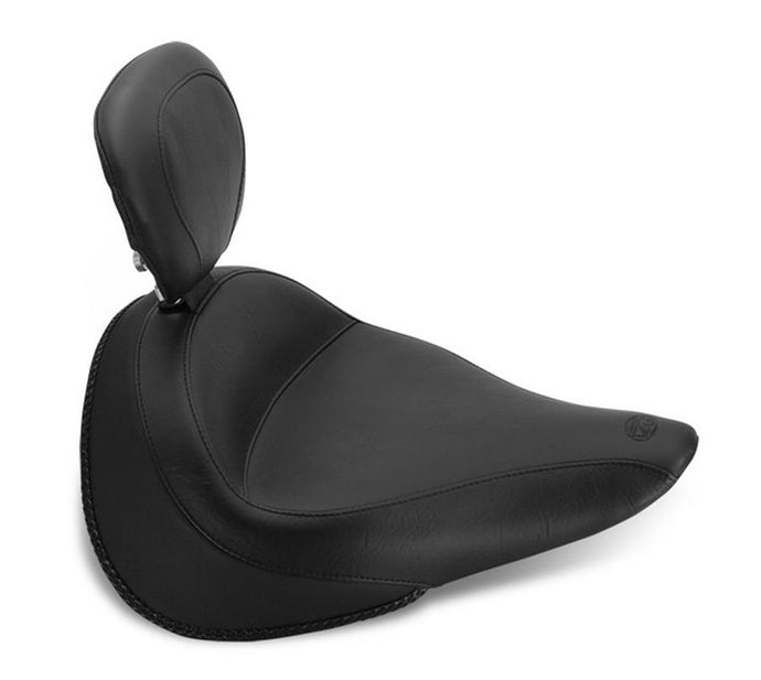 Mustang 79832 Wide Touring Solo Seat with Driver Backrest - Vintage