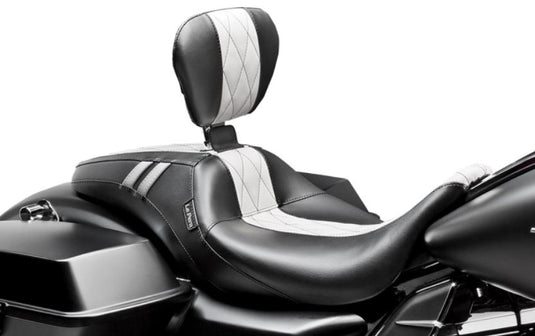 Le Pera LK-987BRGTWDM Outcast GT Seat with Backrest - White Diamond