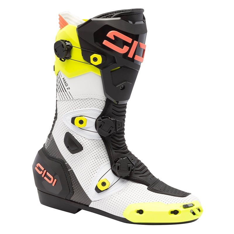 Load image into Gallery viewer, Sidi MAG-2 Air Boots (8.5, Fluo Yellow/Fluo Coral)
