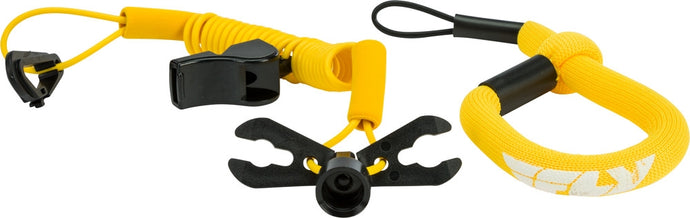 Fly Racing FUJL-2389-YLW Ultra Cord Floating Tethercord/Lanyard - Yellow