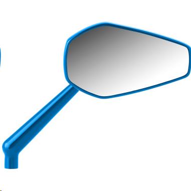 Arlen Ness 13-153 Mini Stocker Mirror - Right - Blue Anodized