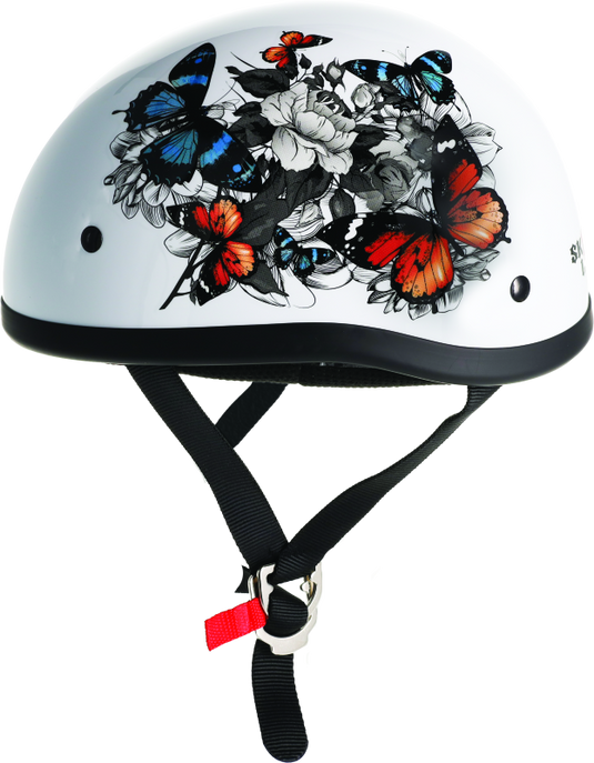 Skid Lid 649527 SKL Original White Rose Helmet