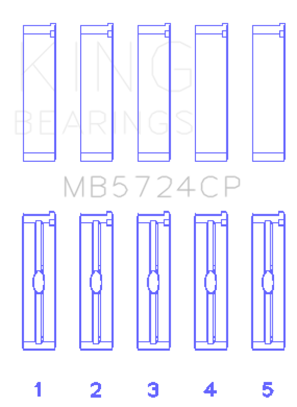 Load image into Gallery viewer, King Engine Bearings MB5724CP KING Main Bearings
