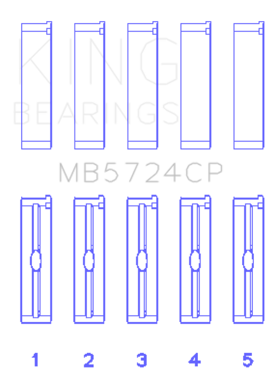 King Engine Bearings MB5724CP KING Main Bearings