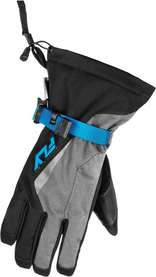 Fly Racing Title Gauntlet Gloves (Large, Gray/Black/Blue)