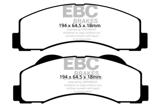 Ebc DP41855R EBC Yellowstuff Brake Pad Sets