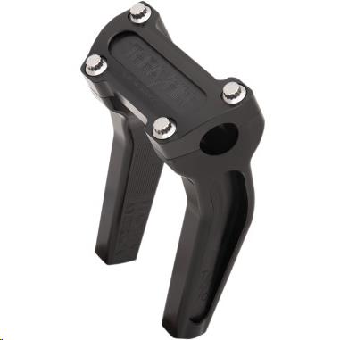 Thrashin Supply Company TSC-6525-1 Pullback Handlebar Riser Kit without Gauge Cutout - 6-1/2in. - Anodized Black