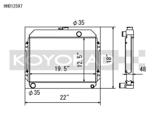 Koyo HH012597 KOY Racing Radiators