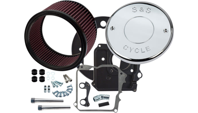 S&S Cycle 170-0294E Air Cleaner Kit with Cover - Nostalgic Script Cover