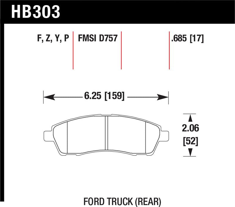Load image into Gallery viewer, Hawk Performance HB303P.685 HAWK Super Duty Brake Pad Sets
