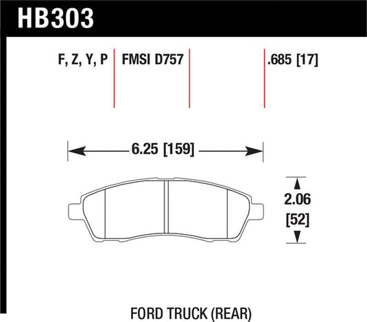 Hawk Performance HB303P.685 HAWK Super Duty Brake Pad Sets