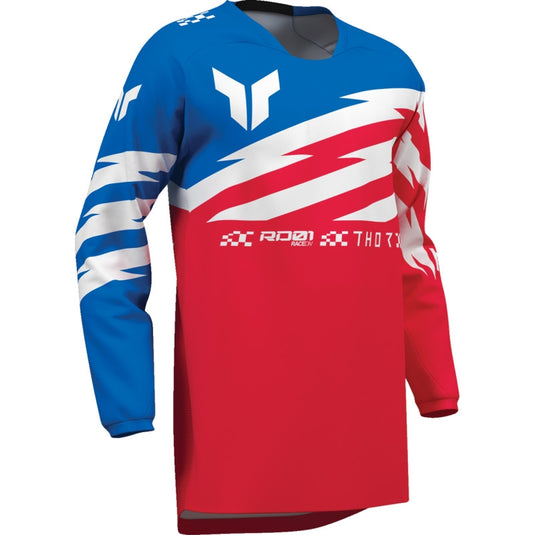 Thor Launchmode Shockie Youth Jersey (XX-Small, Red/Blue)