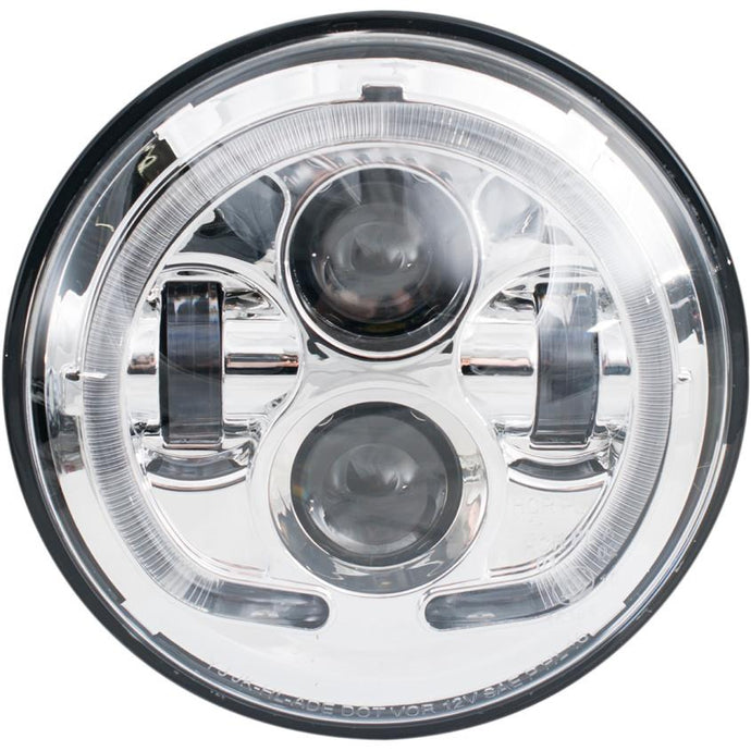 Rivco Products LED-130C 7in. LED Headlight - Chrome
