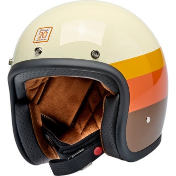Biltwell Inc. Bonanza Solid Helmet (X-Small, Off-White)