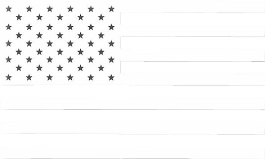 Factory Effex 28-94000 US Flag Die-Cut Sticker - Black/White - 3 Pack