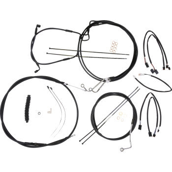 Magnum 4861011 XR Black Dot Handlebar Installation Kit - 12in-14in. - Black Fittings