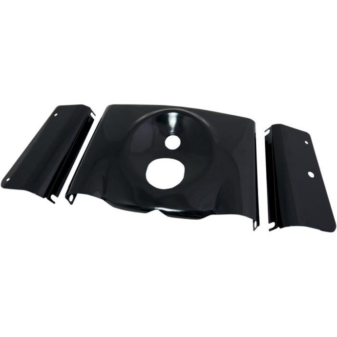 Drag Specialties 0411-0043 3-Piece Fork Tins - Smooth - Gloss Black