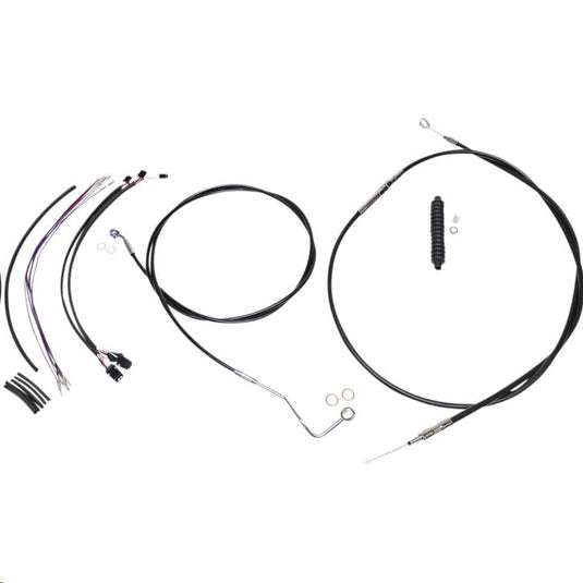 Magnum 489491 Black XR Handlebar Installation Kit with Chrome Fittings for 12-14in. Ape