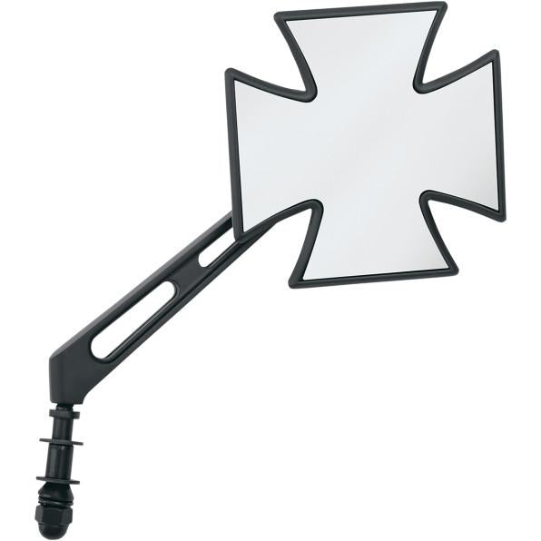 Drag Specialties 0640-0444 Maltese Mirror - Air-Glide Stem - Matte Black