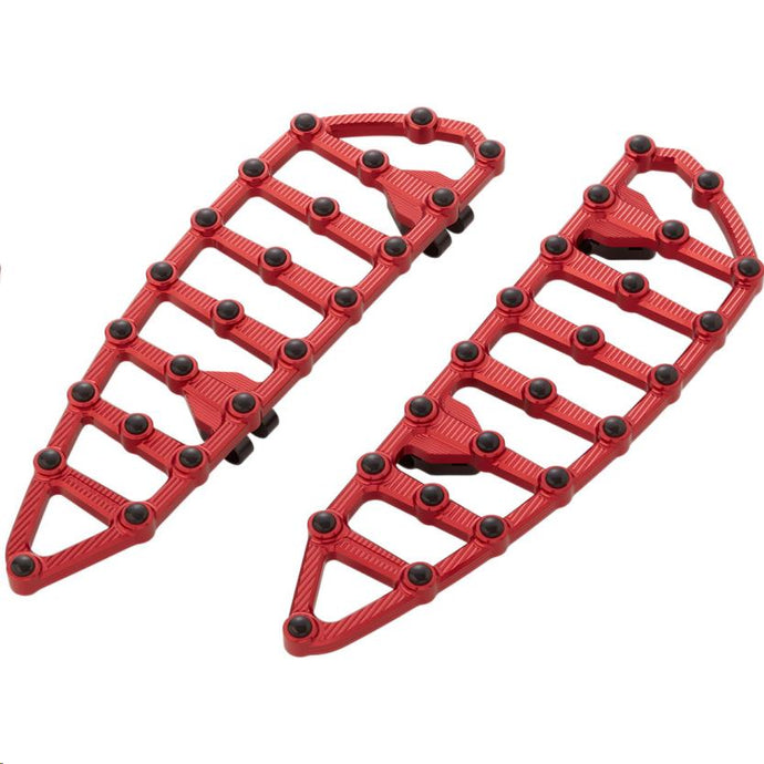 Arlen Ness 06-893 MX Driver Floorboards - Red Anodized