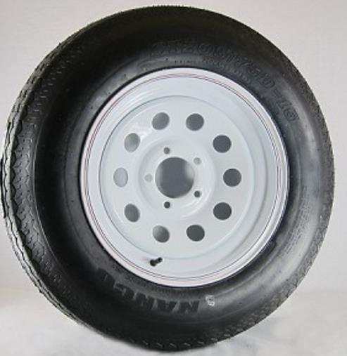 Awc TA2055012-71R205C-A Radial C/6 Ply, 8 Spoke, Trailer Tire/Wheel Kit - 205/75R15 - 5/4.5